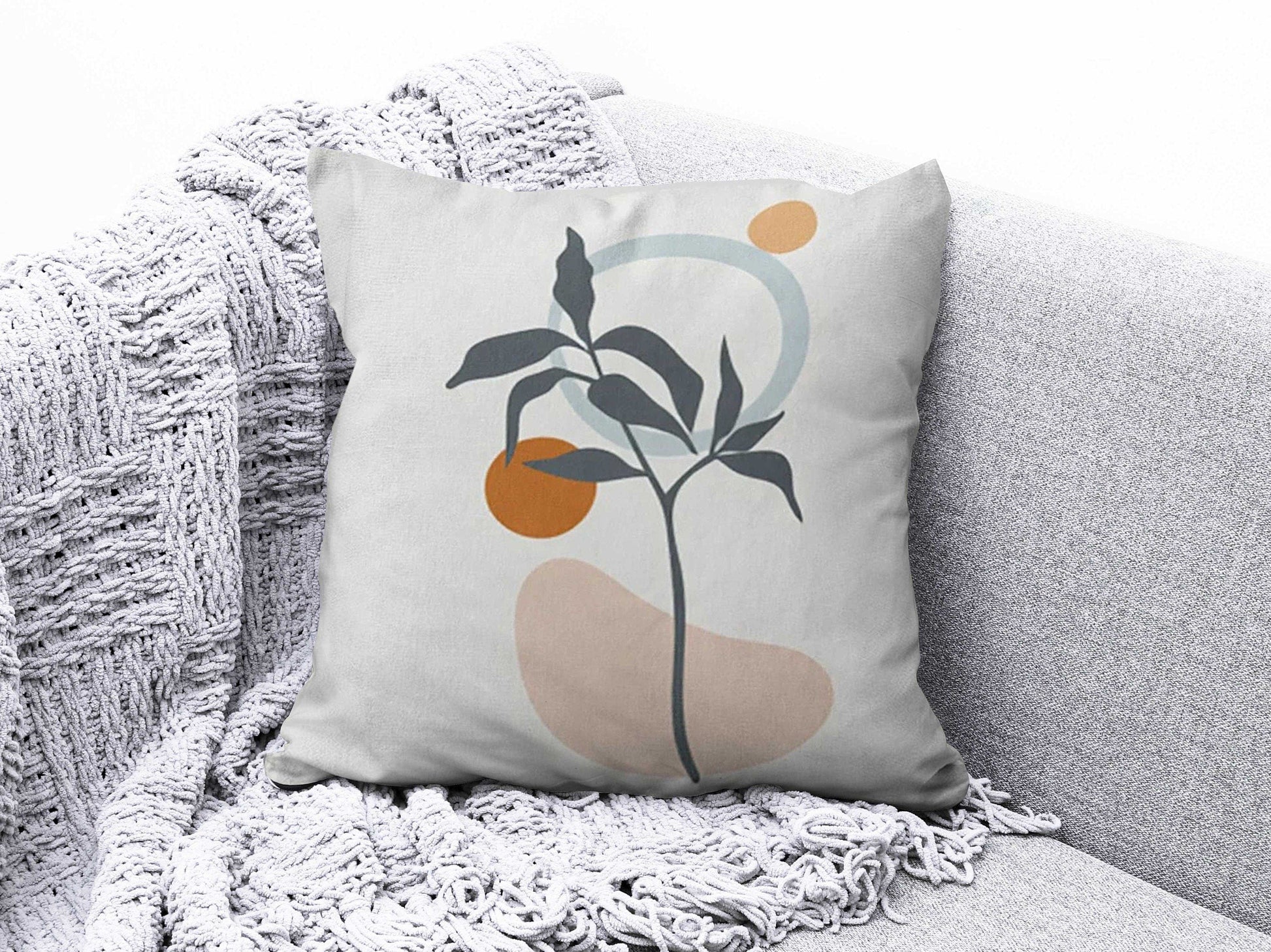Onay 3 / 12 x 12 inch (30 x 30 cm) Geometric Abstract Pastel Colors Home Cushion Cover