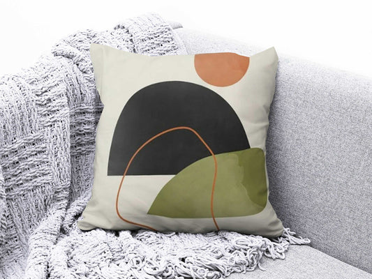 Onay 1 / 12 x 12 inch (30 x 30 cm) Geometric Abstract Pastel Colors Home Cushion Cover