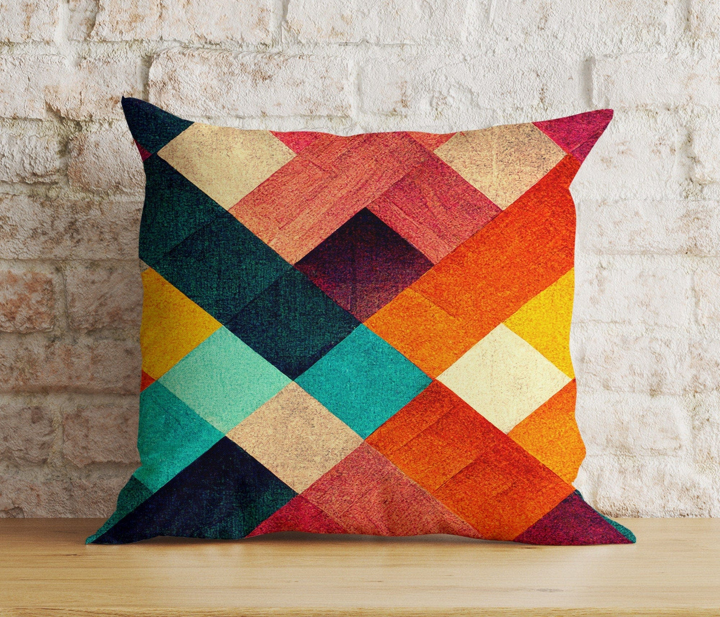 Onay 8 / 12 x 12 inch (30 x 30 cm) Geometric Colourful Rustic Tribal Design Cushion Covers