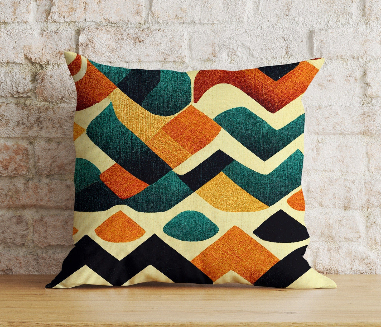 Onay 6 / 12 x 12 inch (30 x 30 cm) Geometric Colourful Rustic Tribal Design Cushion Covers