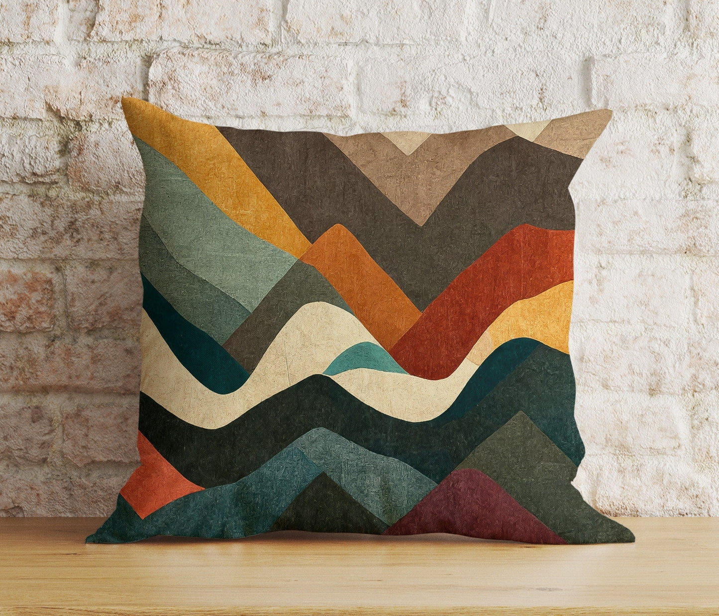 Onay 5 / 12 x 12 inch (30 x 30 cm) Geometric Colourful Rustic Tribal Design Cushion Covers
