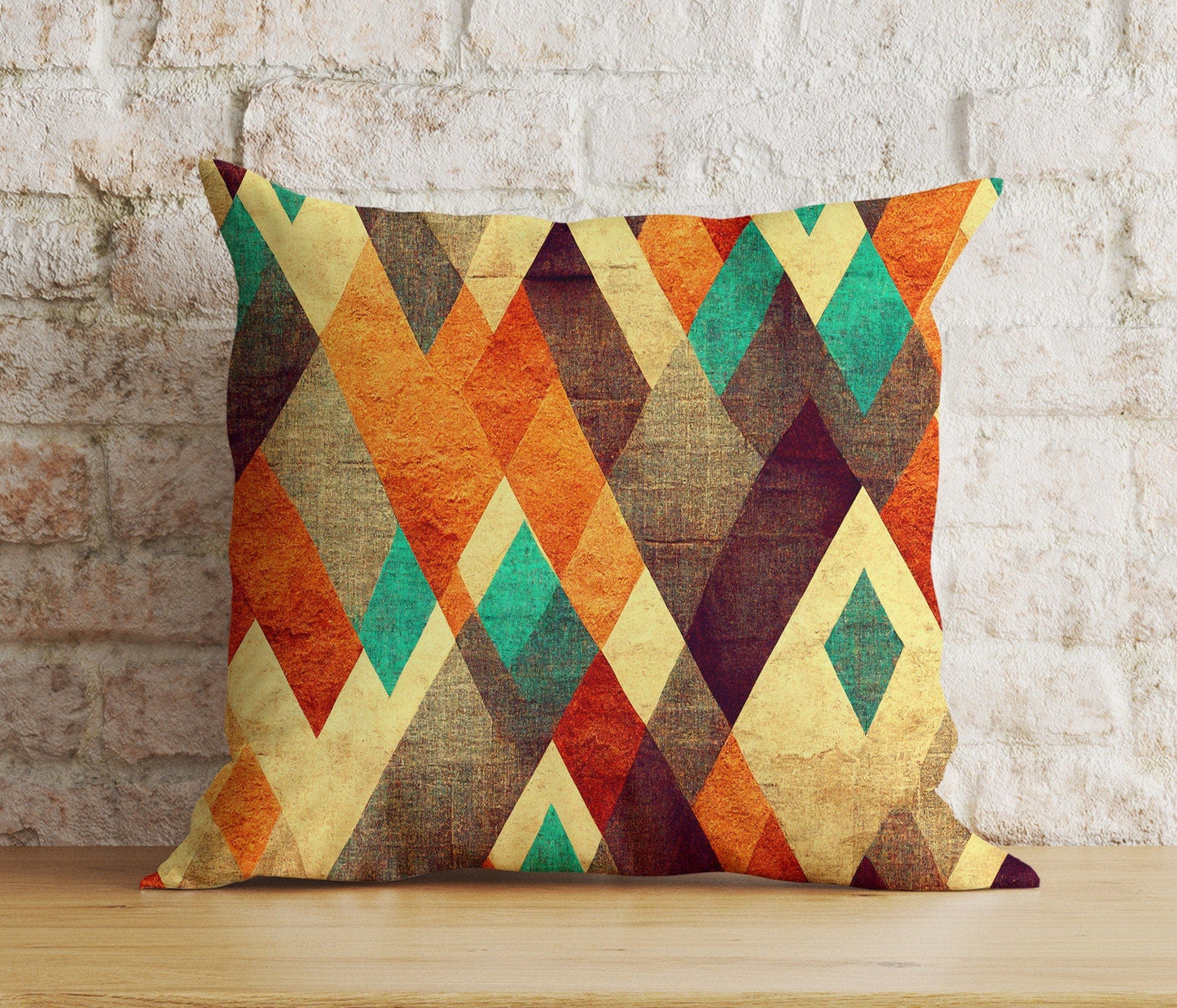 Onay 3 / 12 x 12 inch (30 x 30 cm) Geometric Colourful Rustic Tribal Design Cushion Covers