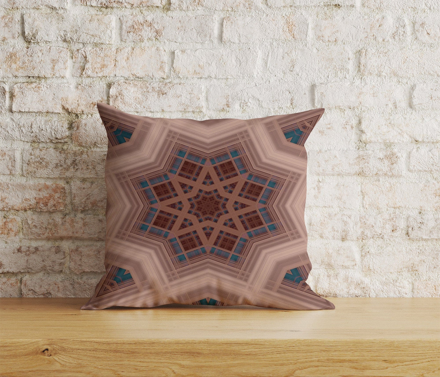 Onay Home Textile Cushion Covers 3 / 12 x 12 inch (30 x 30 cm) Double Side Geometric Cushion Covers Ethnic Pillow Case Brown Abstract