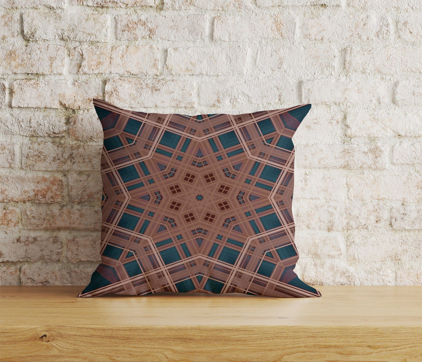 Onay Home Textile Cushion Covers 1 / 12 x 12 inch (30 x 30 cm) Double Side Geometric Cushion Covers Ethnic Pillow Case Brown Abstract