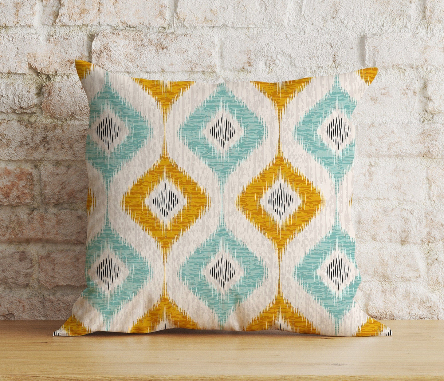 Onay 5 / 12 x 12 inch (30 x 30 cm) Double Side Geometric Diamond Colorful Pattern Home Cushion Cover