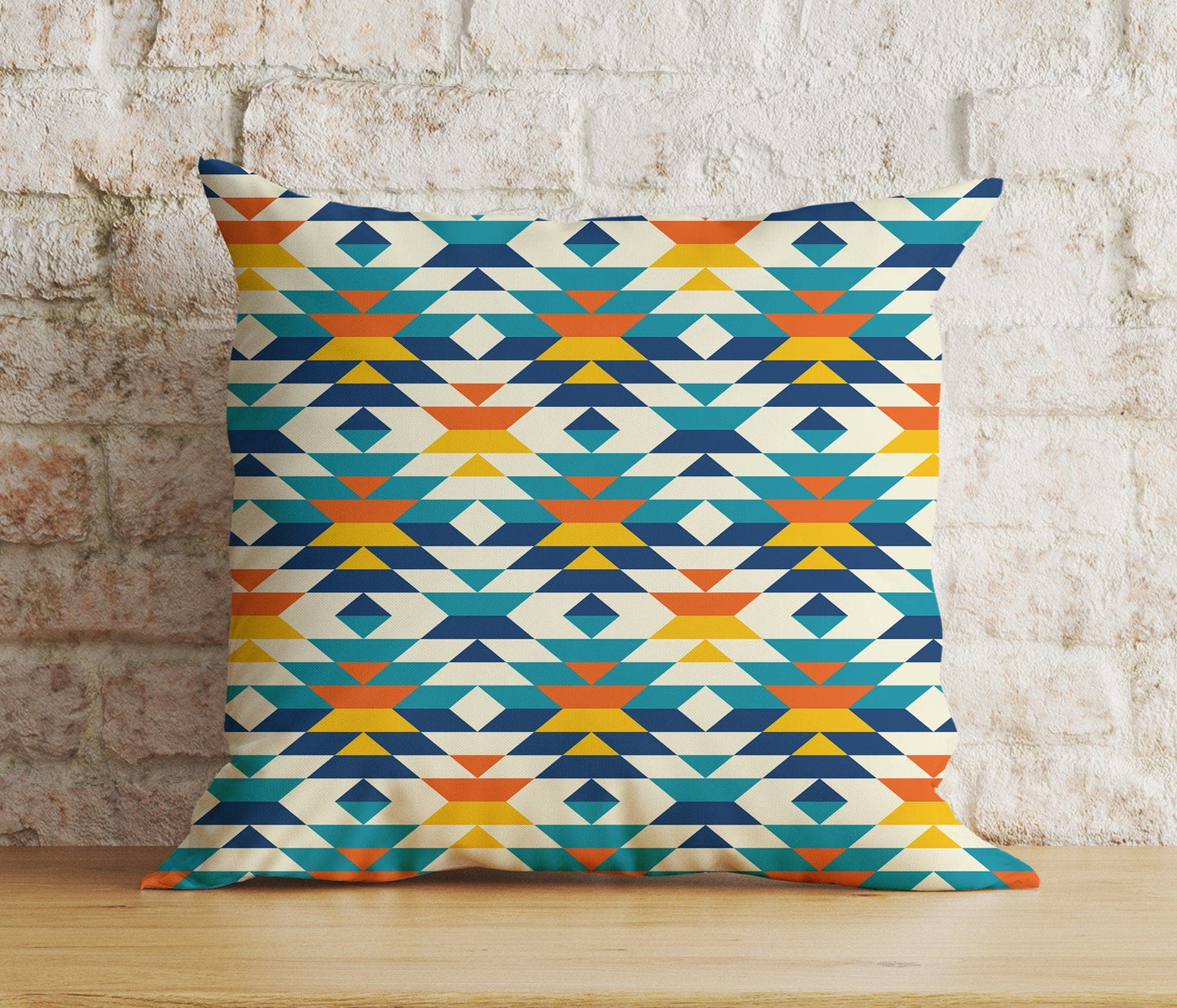 Onay 3 / 12 x 12 inch (30 x 30 cm) Double Side Geometric Diamond Colorful Pattern Home Cushion Cover