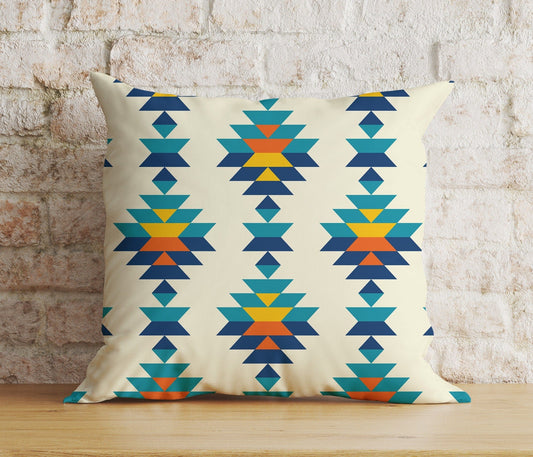 Onay 1 / 12 x 12 inch (30 x 30 cm) Double Side Geometric Diamond Colorful Pattern Home Cushion Cover