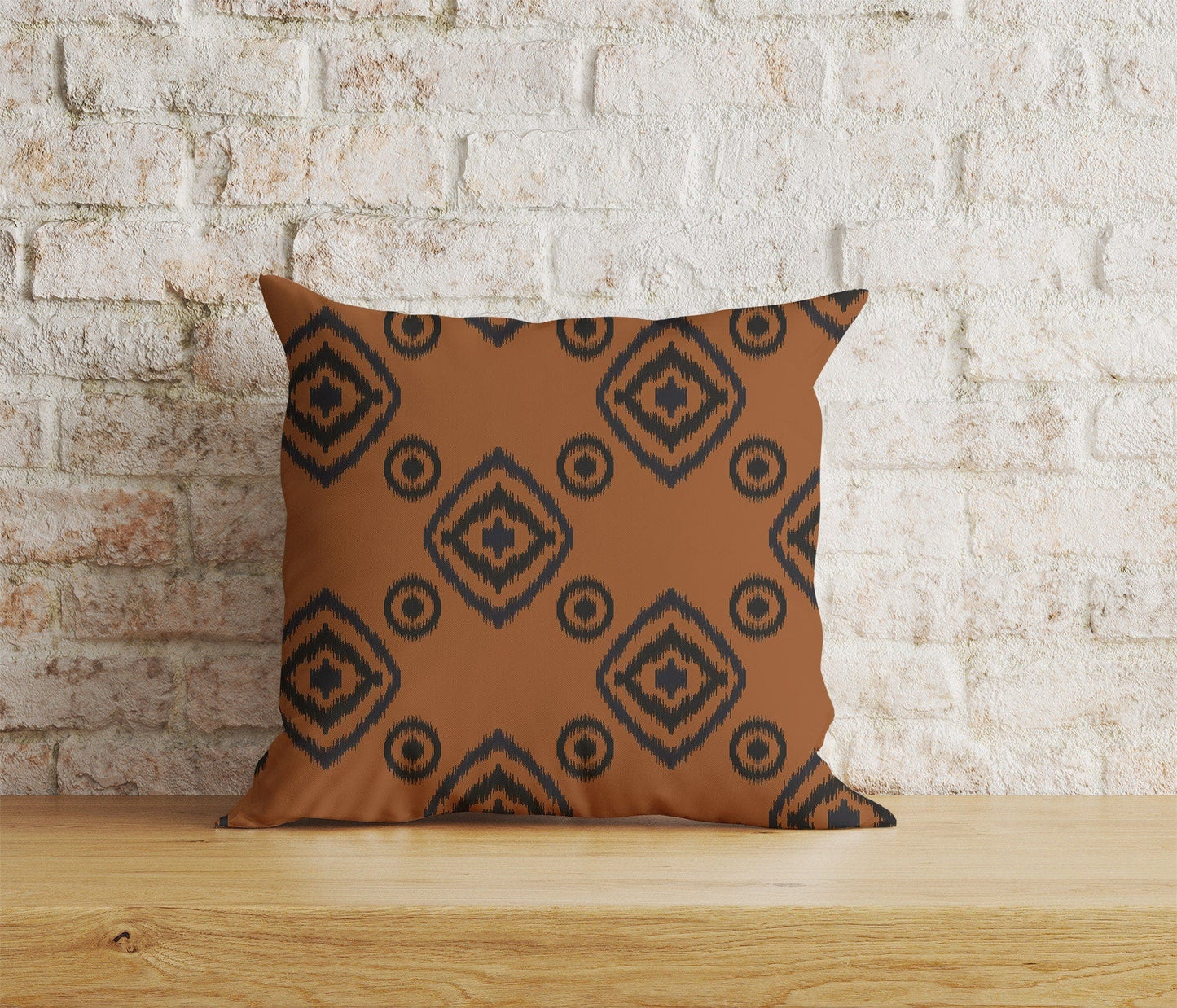 Onay Home Textile Cushion Covers 6 / 12 x 12 inch (30 x 30 cm) Double Side Geometric Ikat Cushion Covers Kilim or Rug Throw Cushions