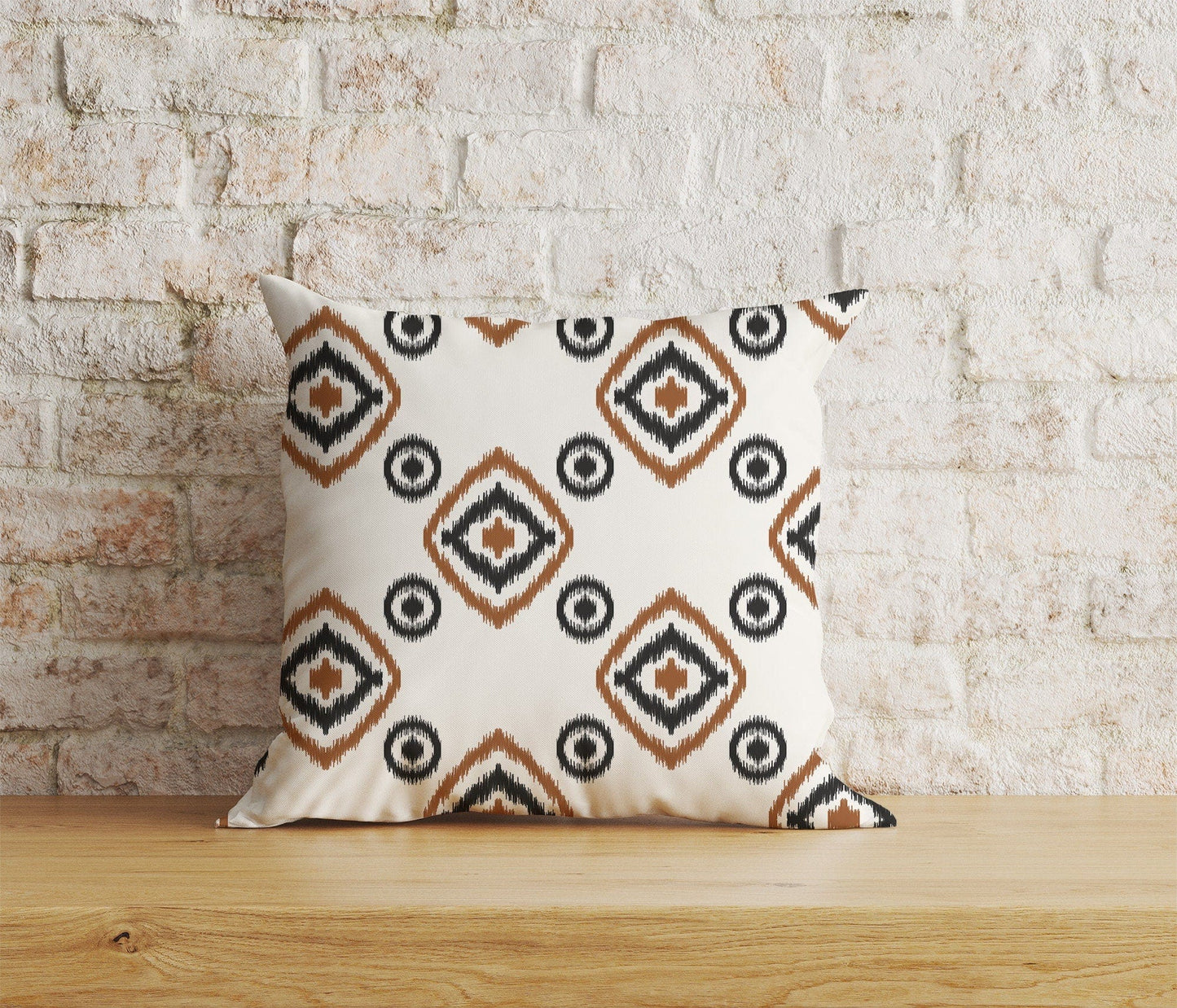 Onay Home Textile Cushion Covers 5 / 12 x 12 inch (30 x 30 cm) Double Side Geometric Ikat Cushion Covers Kilim or Rug Throw Cushions