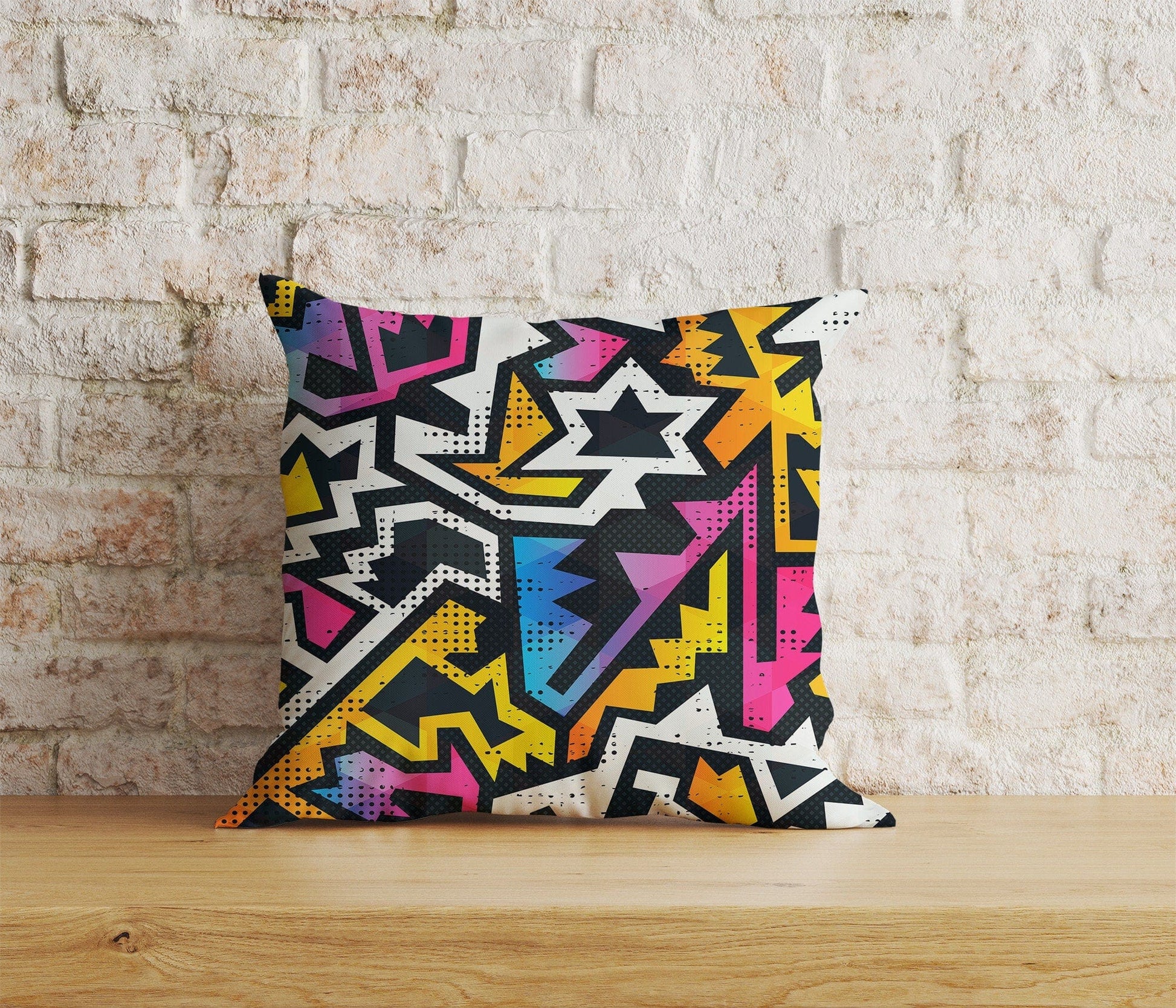 Onay Home Textile Cushion Covers 8 / 12 x 12 inch (30 x 30 cm) Double Side Graffiti Art Cushion Cover Urban Street Artist Pillowcase