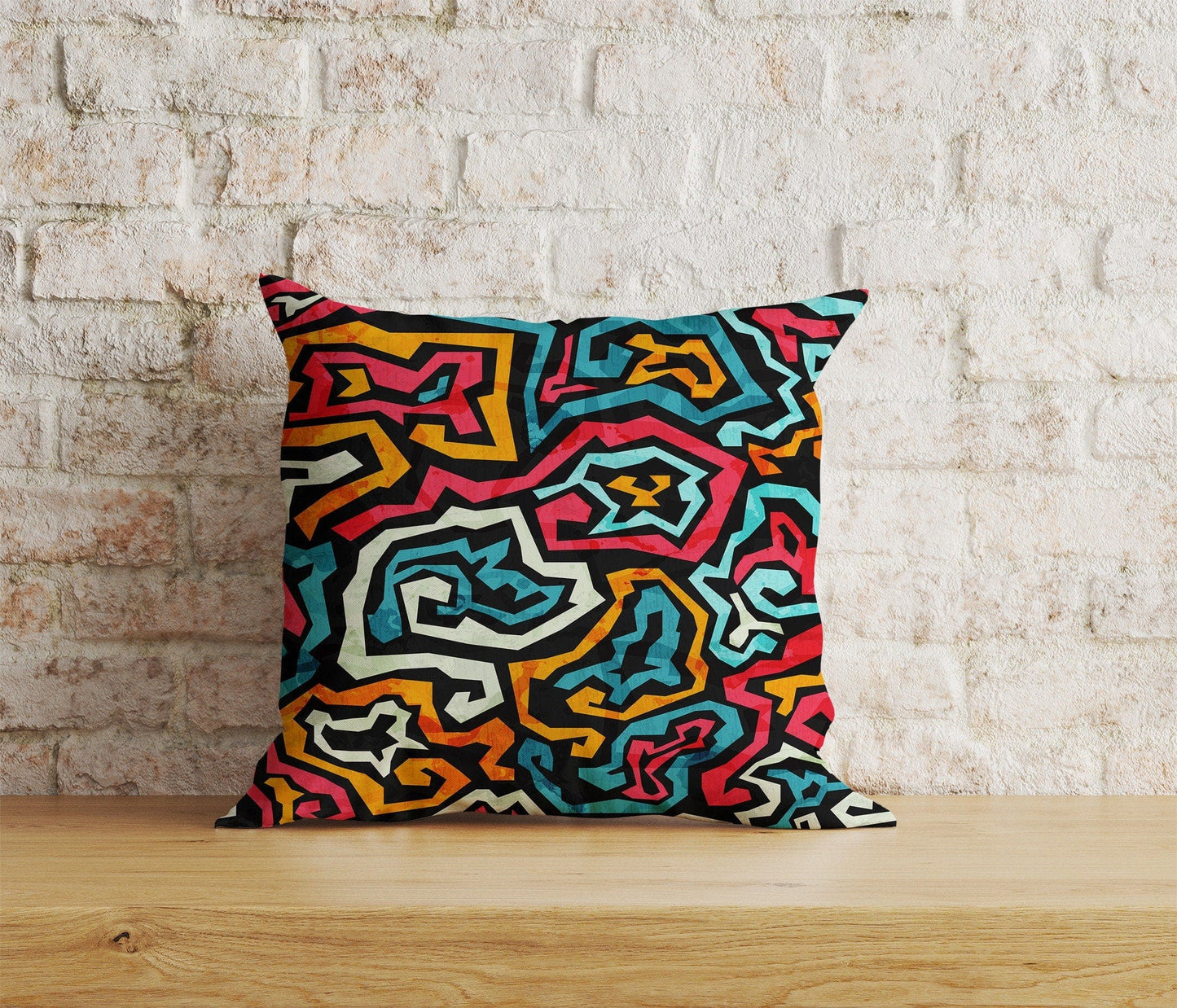 Onay Home Textile Cushion Covers 5 / 12 x 12 inch (30 x 30 cm) Double Side Graffiti Art Cushion Cover Urban Street Artist Pillowcase