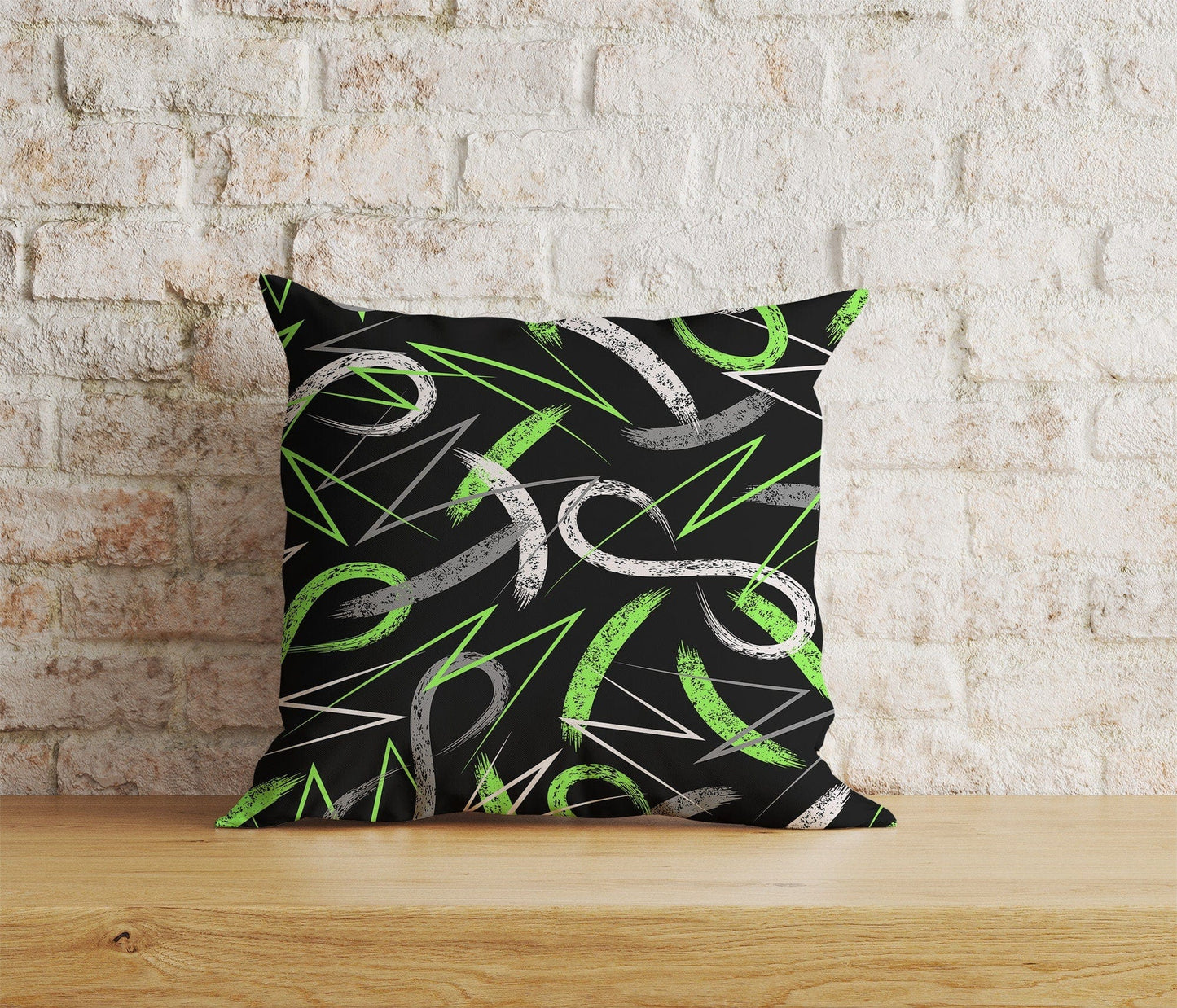 Onay Home Textile Cushion Covers 7 / 12 x 12 inch (30 x 30 cm) Double Side Graffiti Art Pillow Cover Rainbow Graffiti Cushion Cover