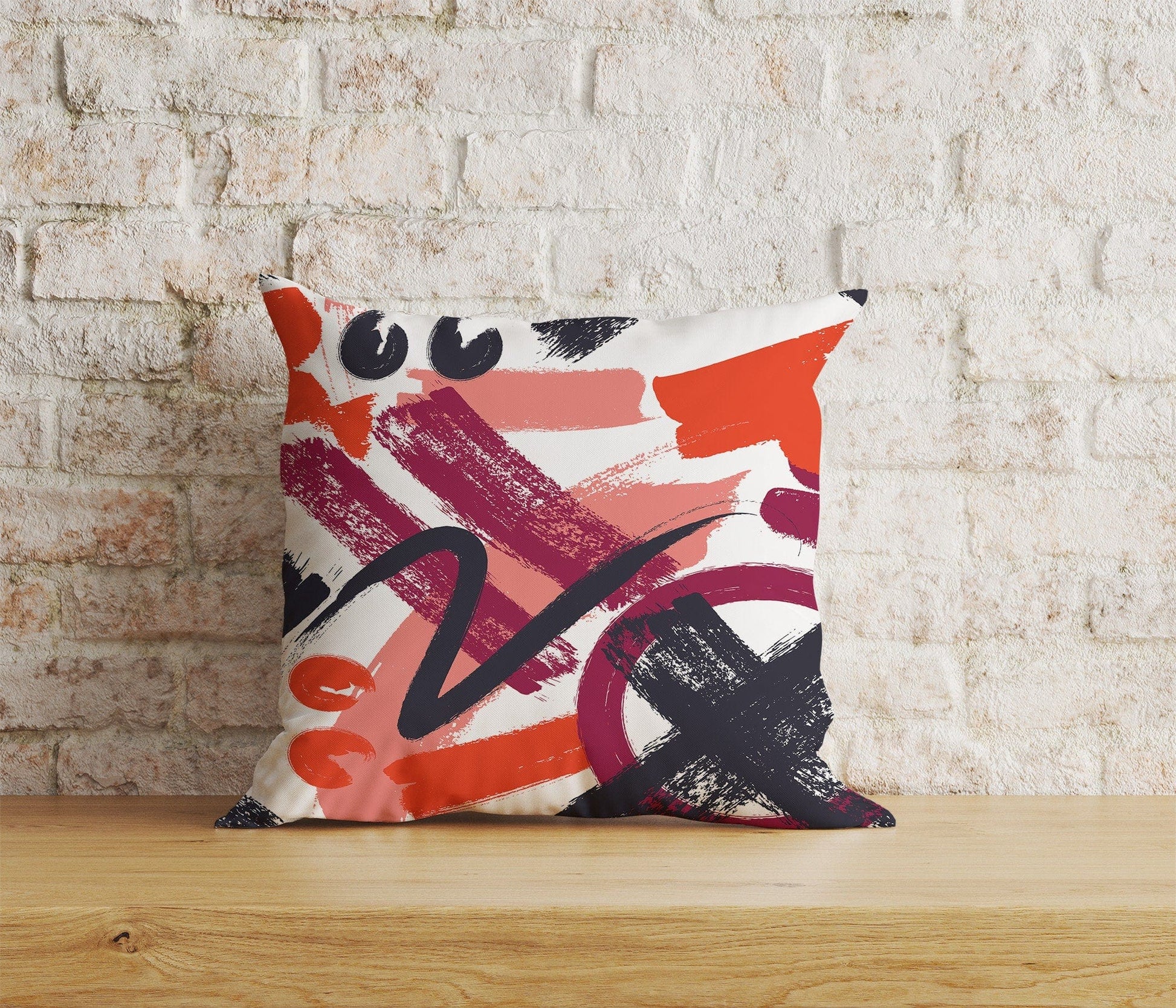 Onay Home Textile Cushion Covers 4 / 12 x 12 inch (30 x 30 cm) Double Side Graffiti Art Pillow Cover Rainbow Graffiti Cushion Cover