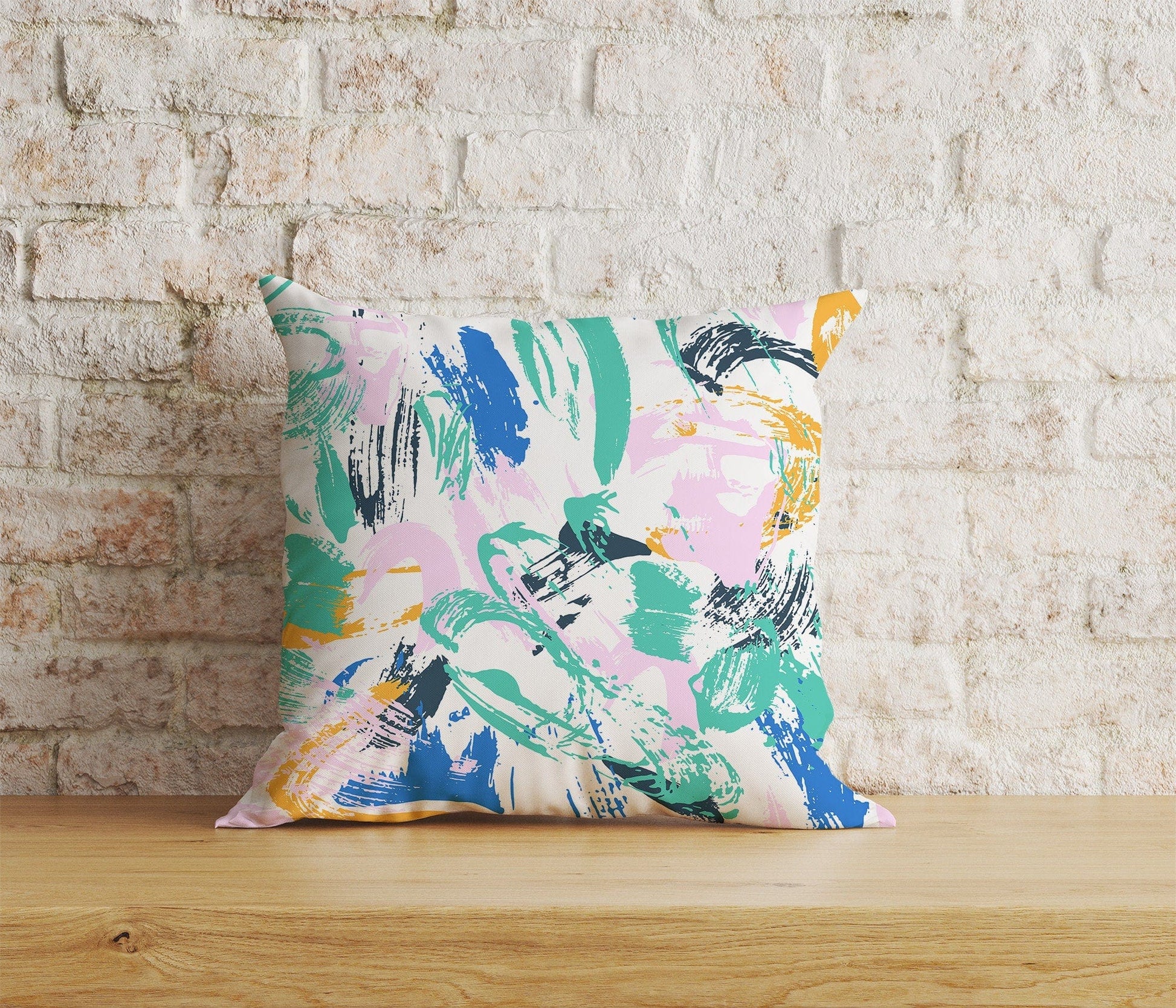 Onay Home Textile Cushion Covers 3 / 12 x 12 inch (30 x 30 cm) Double Side Graffiti Art Pillow Cover Rainbow Graffiti Cushion Cover