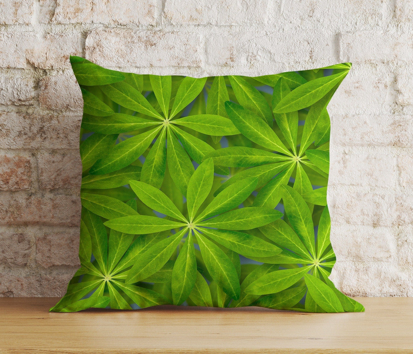 Onay 8 / 12 x 12 inch (30 x 30 cm) Double Side Green Abstract Grass Boho Summer Decoration Cushion Cover