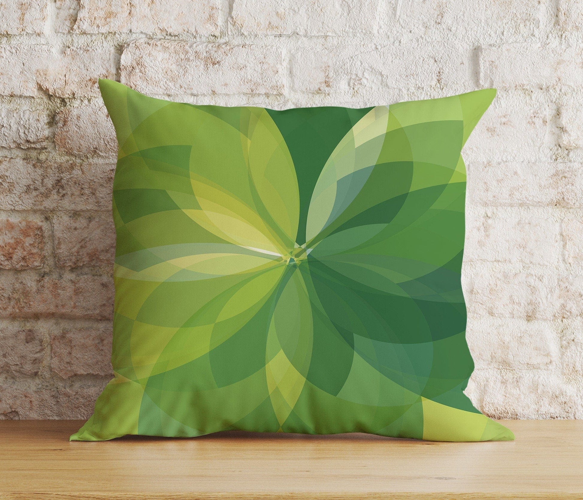 Onay 7 / 12 x 12 inch (30 x 30 cm) Double Side Green Abstract Grass Boho Summer Decoration Cushion Cover