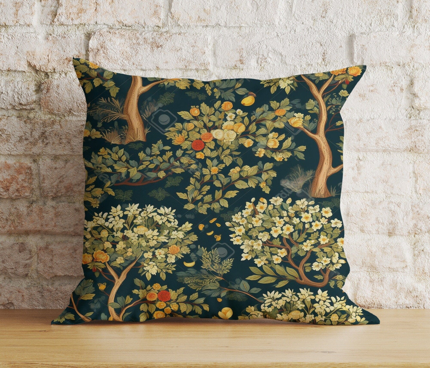 Onay 8 / 12 x 12 inch (30 x 30 cm) Double Side Green Floral Botanical Flower Exotic Jungle Cushion Cover
