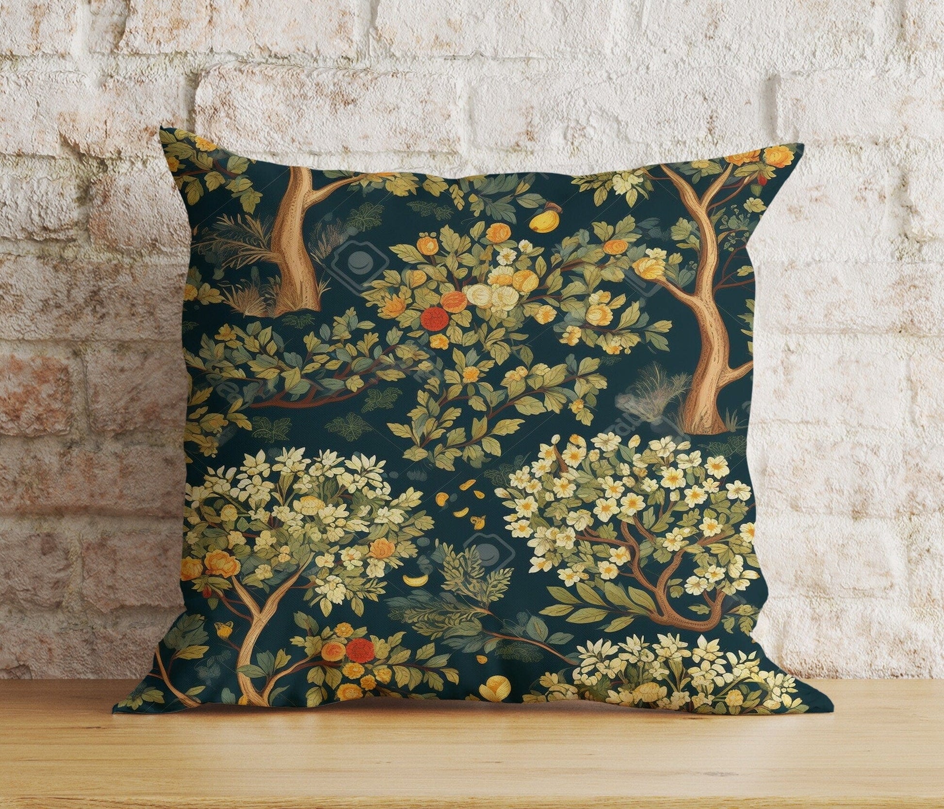 Onay 8 / 12 x 12 inch (30 x 30 cm) Double Side Green Floral Botanical Flower Exotic Jungle Cushion Cover