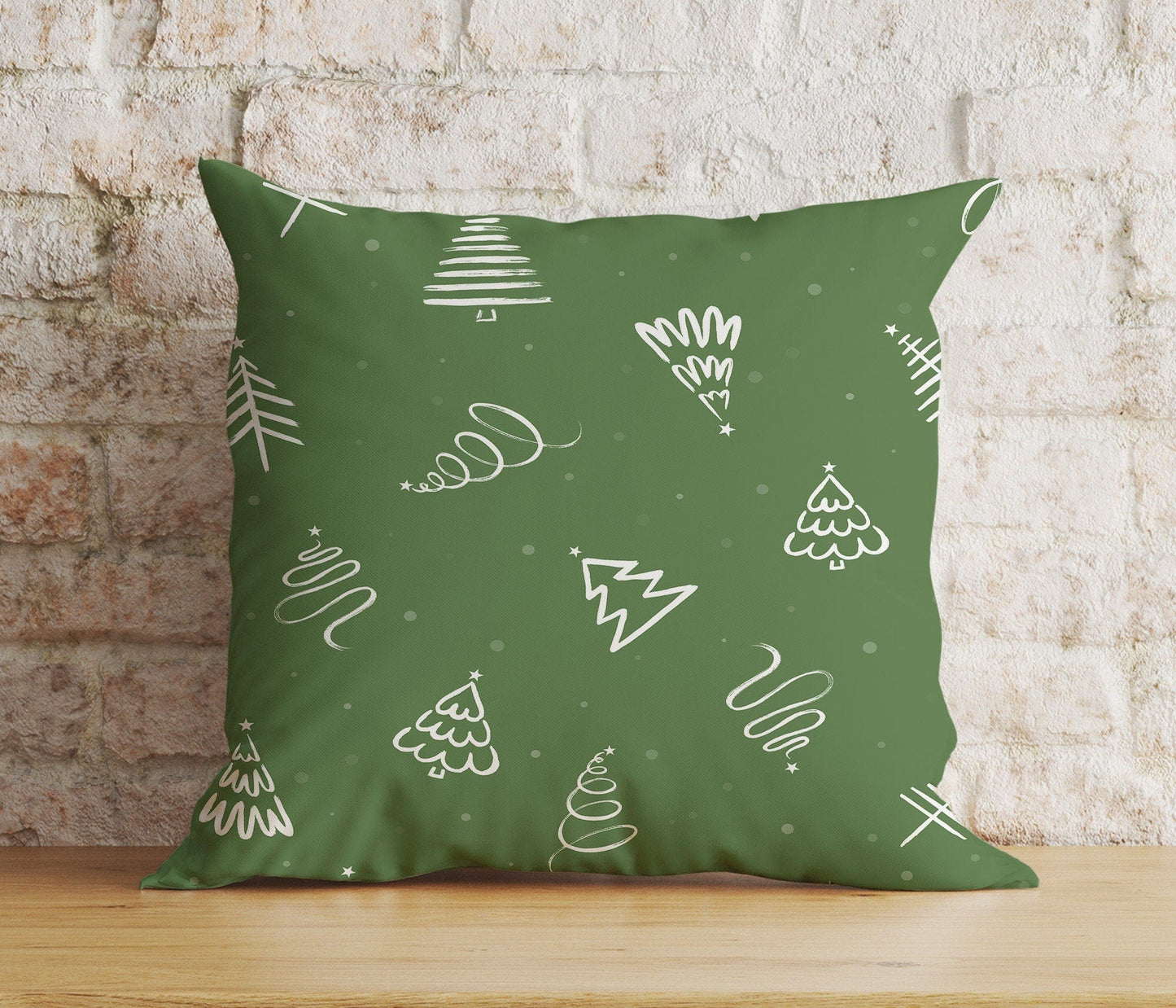 Onay 9 / 12 x 12 inch (30 x 30 cm) Double Side Green Merry Christmas Home Decor Festive Cushion Covers