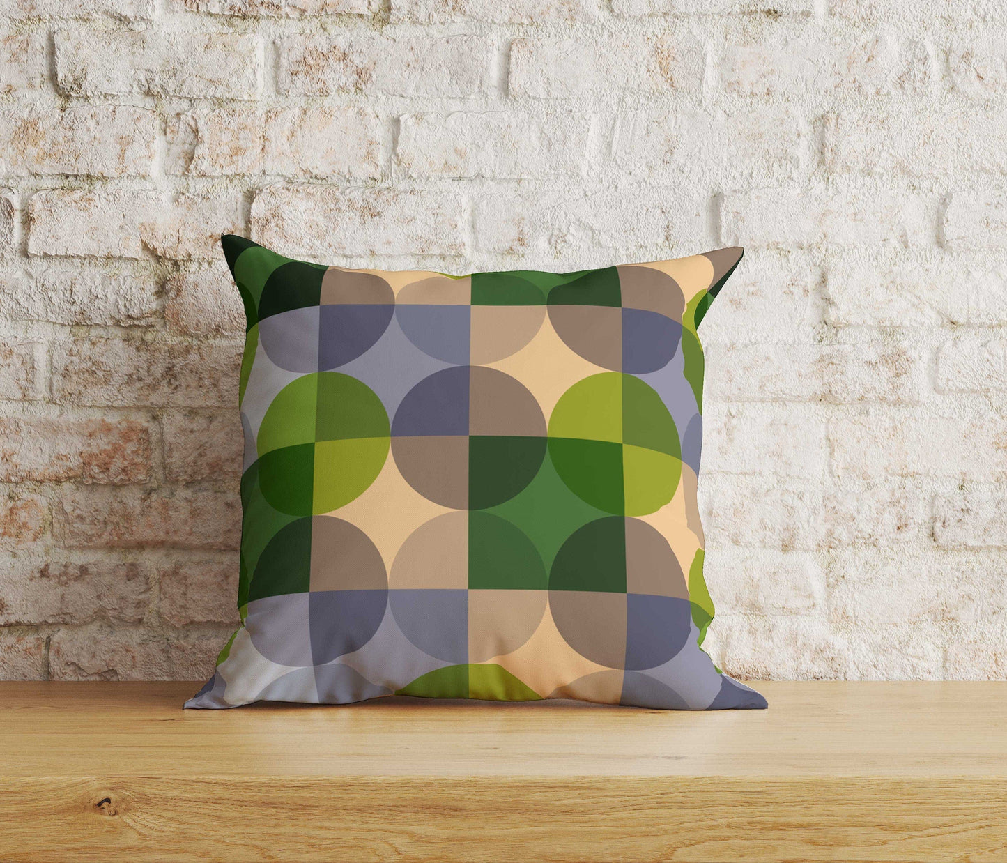 Onay Home Textile Cushion Covers 5 / 12 x 12 inch (30 x 30 cm) Double Side Green Mid Century Modern Cushion Cover Abstract Pillowcase