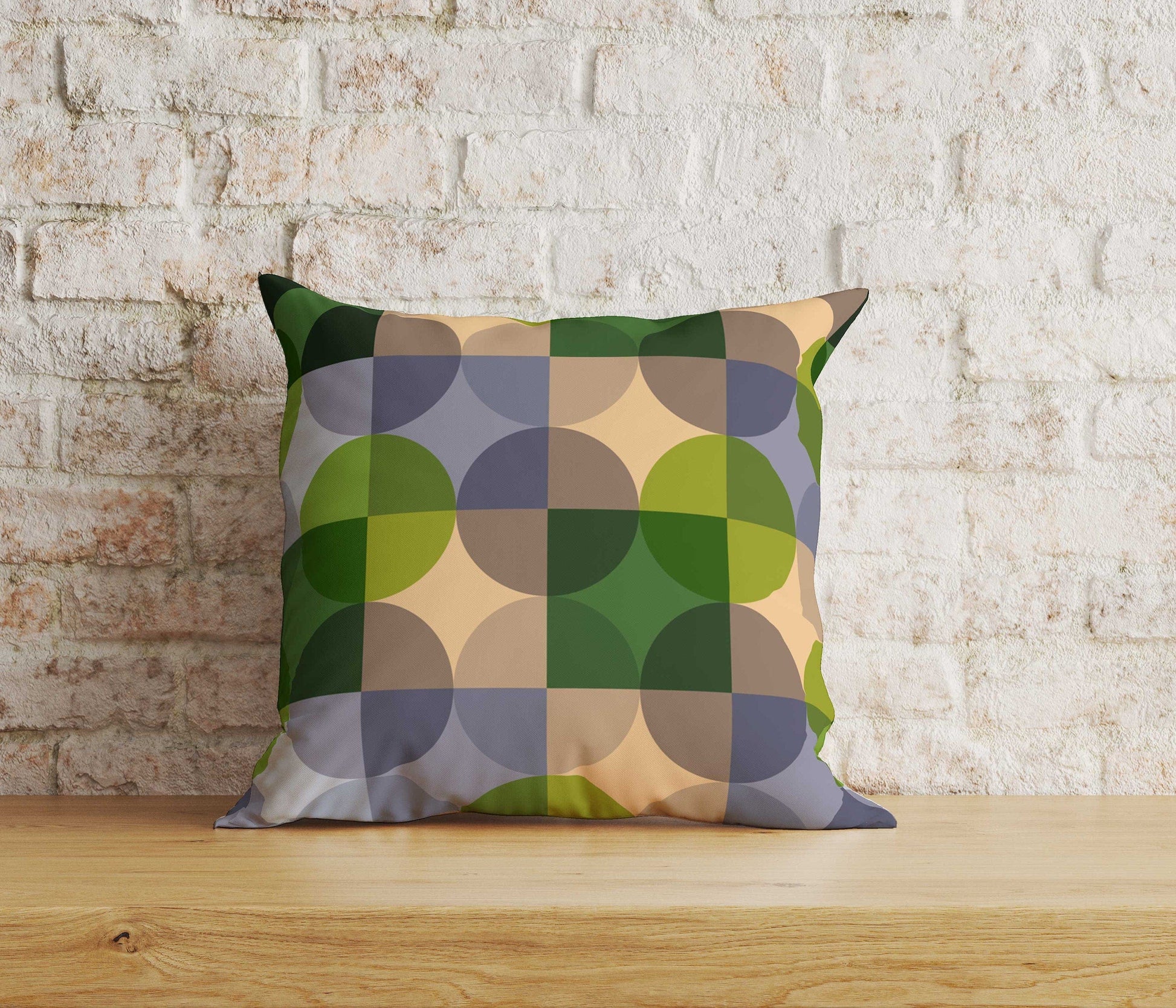 Onay Home Textile Cushion Covers 5 / 12 x 12 inch (30 x 30 cm) Double Side Green Mid Century Modern Cushion Cover Abstract Pillowcase