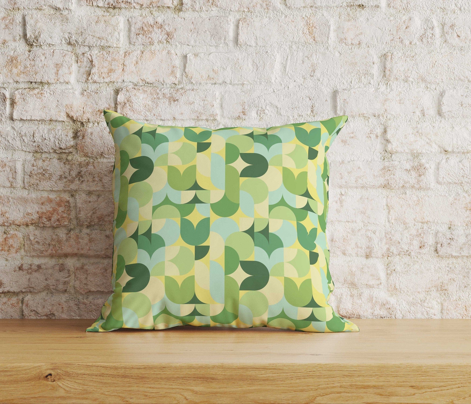Onay Home Textile Cushion Covers 4 / 12 x 12 inch (30 x 30 cm) Double Side Green Mid Century Modern Cushion Cover Abstract Pillowcase