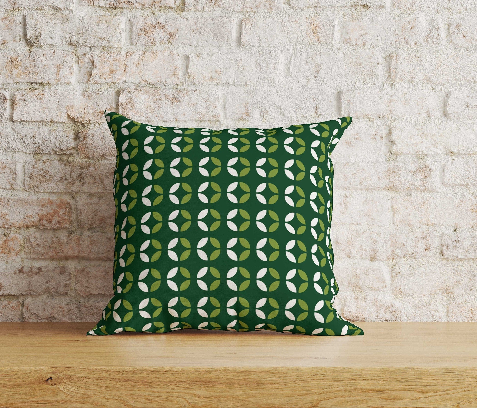 Onay Home Textile Cushion Covers 3 / 12 x 12 inch (30 x 30 cm) Double Side Green Mid Century Modern Cushion Cover Abstract Pillowcase