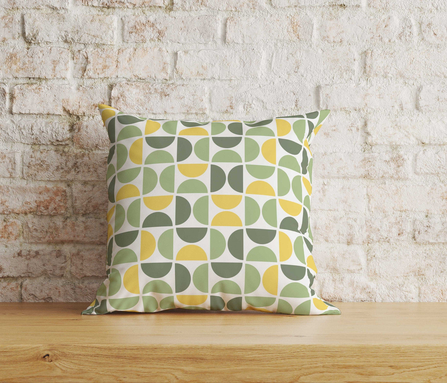 Onay Home Textile Cushion Covers 2 / 12 x 12 inch (30 x 30 cm) Double Side Green Mid Century Modern Cushion Cover Abstract Pillowcase