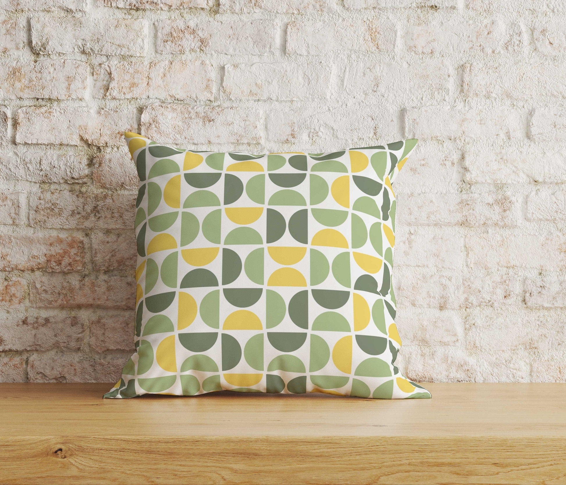 Onay Home Textile Cushion Covers 2 / 12 x 12 inch (30 x 30 cm) Double Side Green Mid Century Modern Cushion Cover Abstract Pillowcase