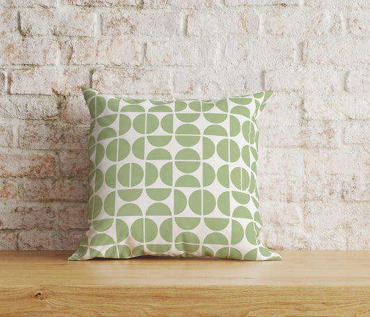 Onay Home Textile Cushion Covers 1 / 12 x 12 inch (30 x 30 cm) Double Side Green Mid Century Modern Cushion Cover Abstract Pillowcase