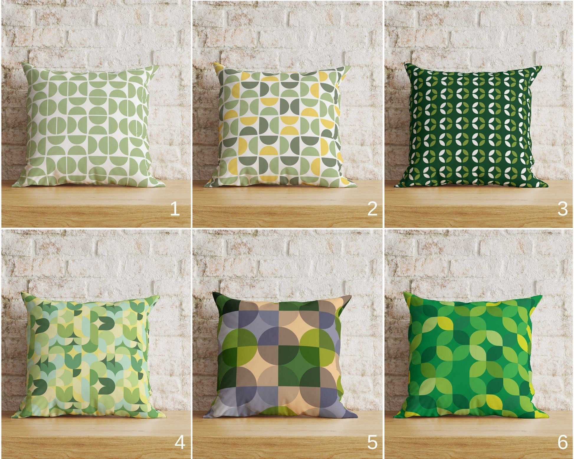 Onay Home Textile Cushion Covers Green Mid Century Modern Cushion Cover Abstract Pillowcase