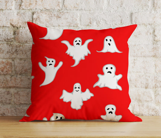 Onay 1 / 12 x 12 inch (30 x 30 cm) Double Side Halloween Ghost Pumpkin Spider Tombstone Red&Black Cushion Cover