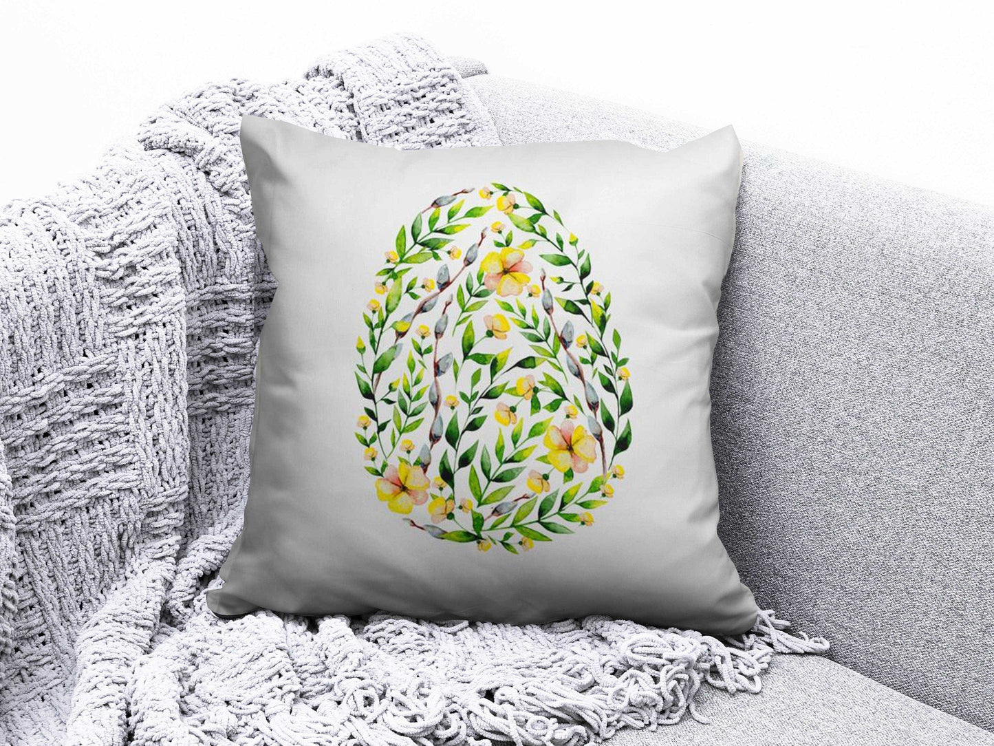 Onay 8 / 12 x 12 inch (30 x 30 cm) Happy Easter Cute Rabbit Easter Decorative Cushion Cover