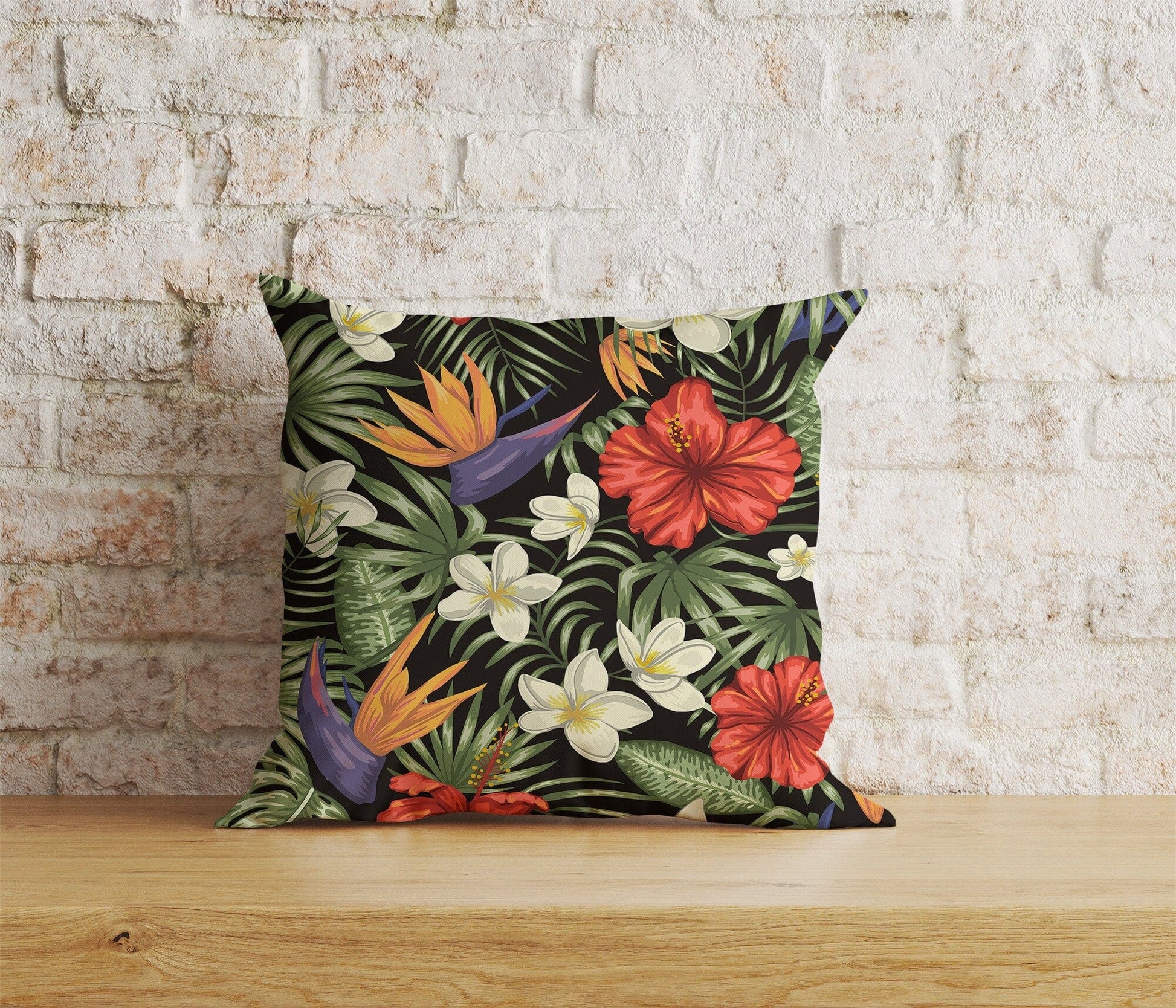 Onay Home Textile Cushion Covers 9 / 12 x 12 inch (30 x 30 cm) Double Side Hawaiian Tropical Cushion Covers Green Palm Pillow Cover