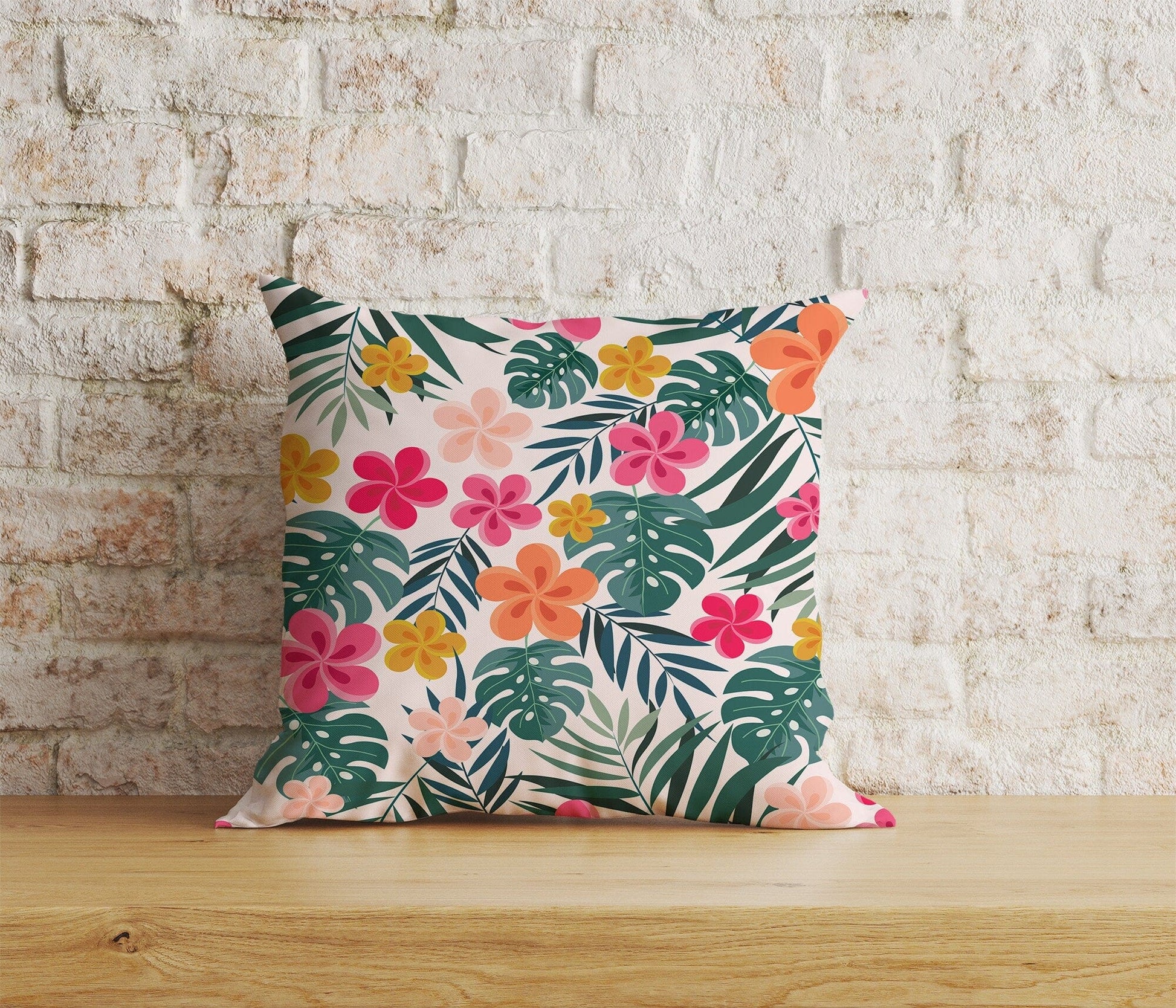 Onay Home Textile Cushion Covers 8 / 12 x 12 inch (30 x 30 cm) Double Side Hawaiian Tropical Cushion Covers Green Palm Pillow Cover