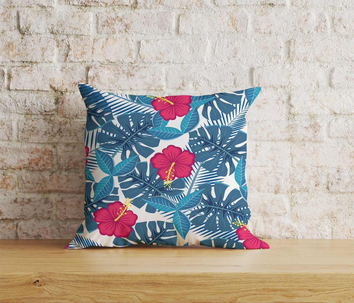 Onay Home Textile Cushion Covers 4 / 12 x 12 inch (30 x 30 cm) Double Side Hawaiian Tropical Cushion Covers Green Palm Pillow Cover
