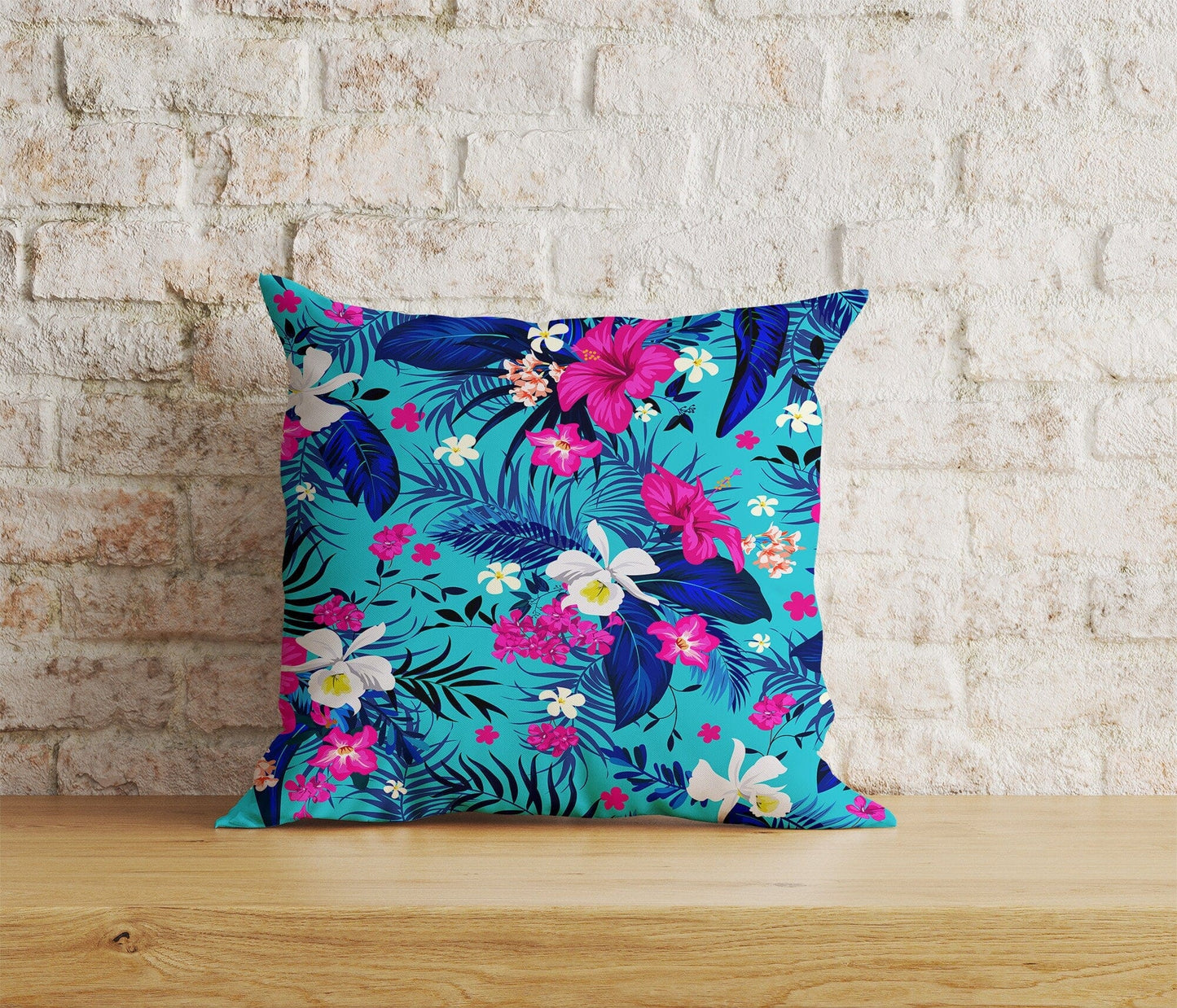 Onay Home Textile Cushion Covers 2 / 12 x 12 inch (30 x 30 cm) Double Side Hawaiian Tropical Cushion Covers Green Palm Pillow Cover