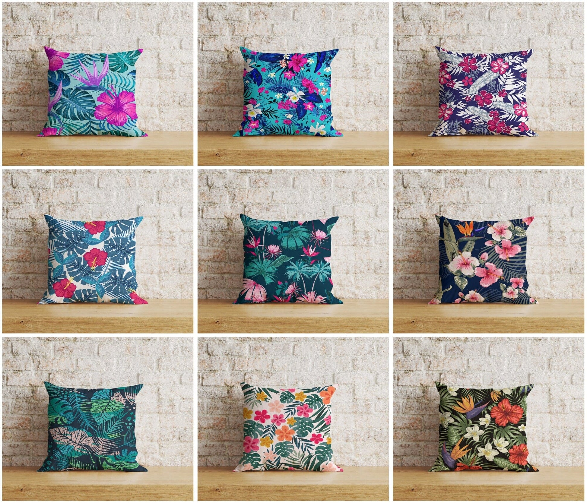 Onay Home Textile Cushion Covers Hawaiian Tropical Cushion Covers Green Palm Pillow Cover