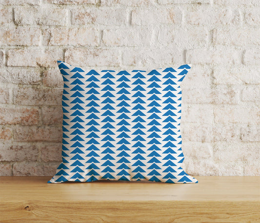 Onay Home Textile Cushion Covers 1 / 12 x 12 inch (30 x 30 cm) Double Side Herringbone Cushion Cover Blue Herringbone Pillowcase