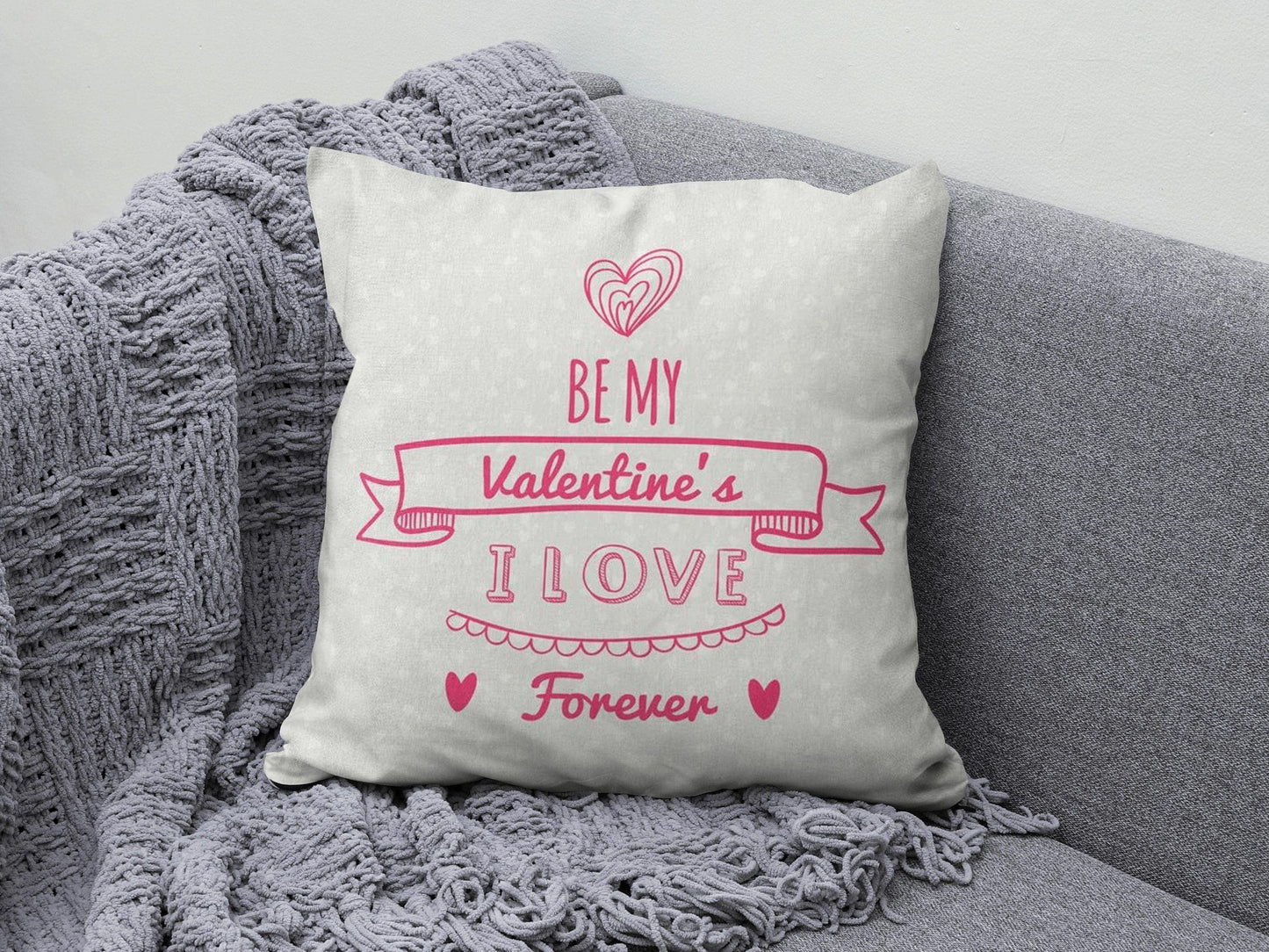 Onay 4 / 12 x 12 inch (30 x 30 cm) I Love You and Heart Valentine's Day Gift Cushion Cover