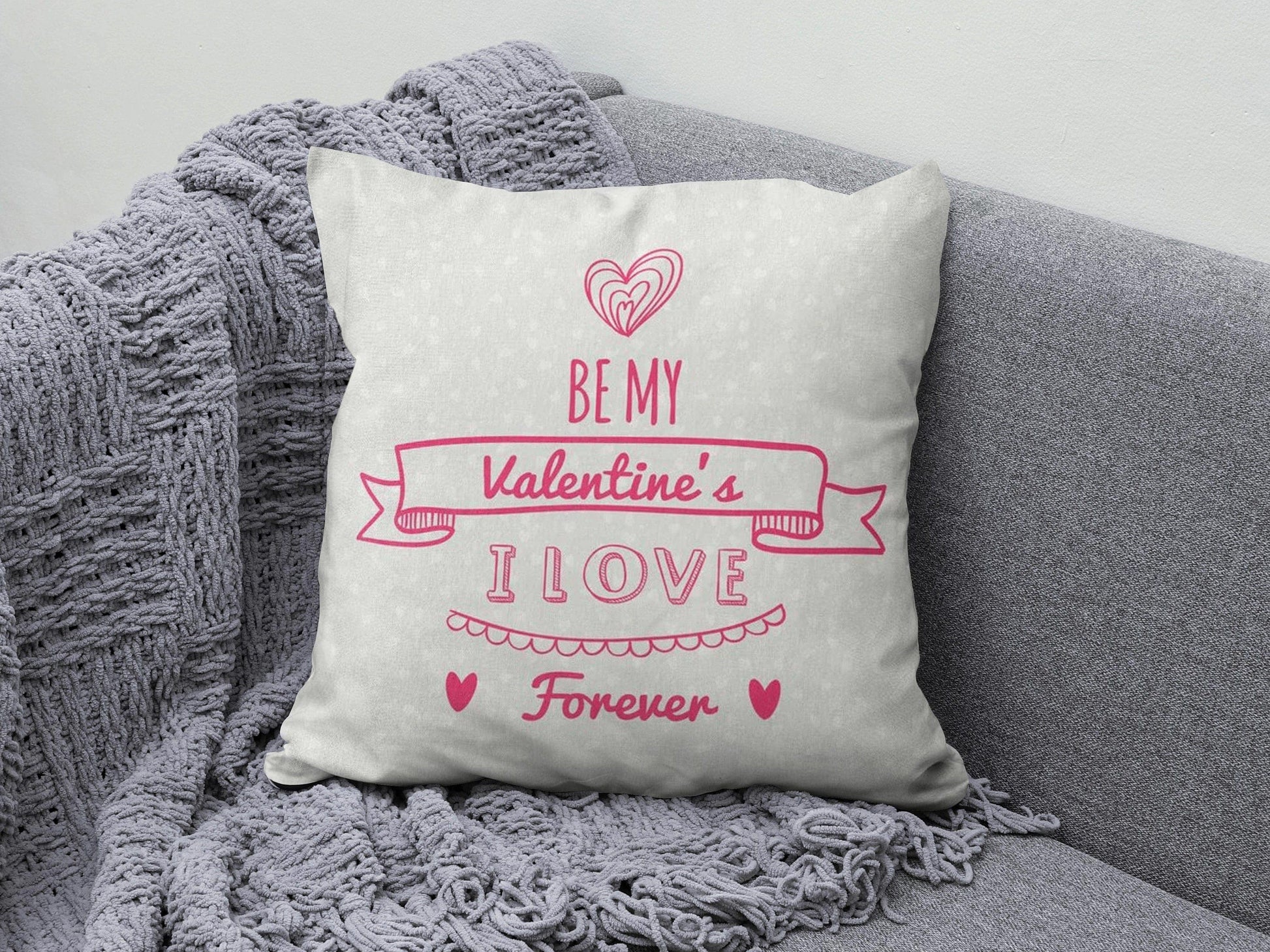 Onay 4 / 12 x 12 inch (30 x 30 cm) I Love You and Heart Valentine's Day Gift Cushion Cover