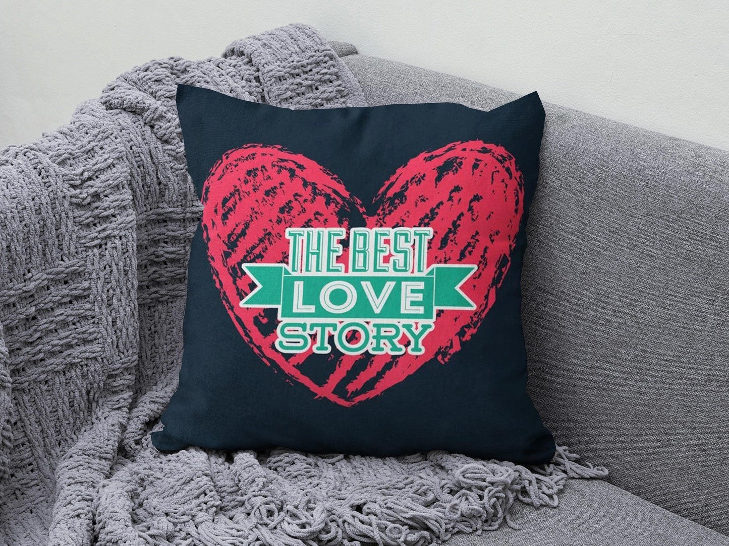 Onay 4 / 12 x 12 inch (30 x 30 cm) I Love You Heart Valentine's Day Cushion Covers