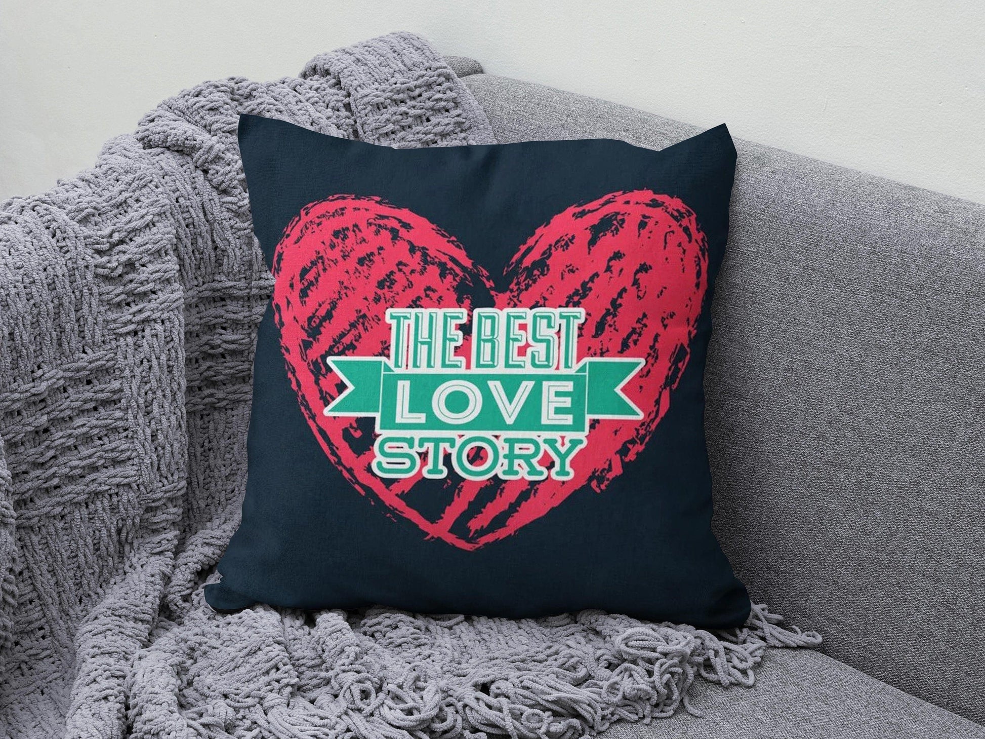Onay 4 / 12 x 12 inch (30 x 30 cm) I Love You Heart Valentine's Day Cushion Covers
