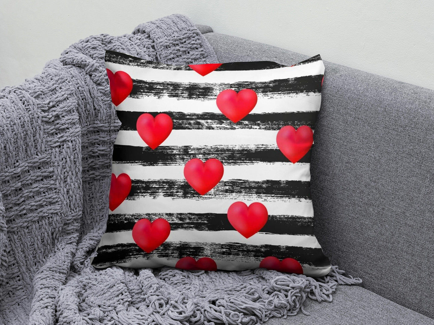 Onay 3 / 12 x 12 inch (30 x 30 cm) I Love You Heart Valentine's Day Cushion Covers