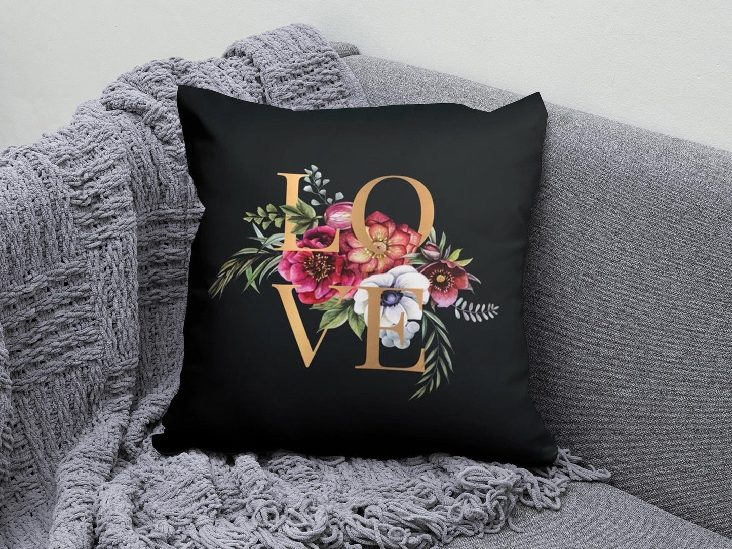 Onay 2 / 12 x 12 inch (30 x 30 cm) I Love You Heart Valentine's Day Cushion Covers