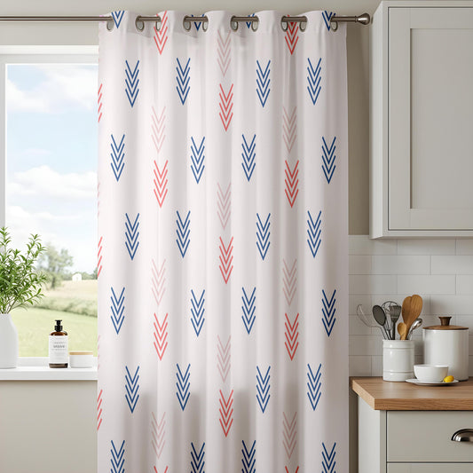 Onay Arrow Print Curtains – Blue Coral Nursery Kids Room Drapes