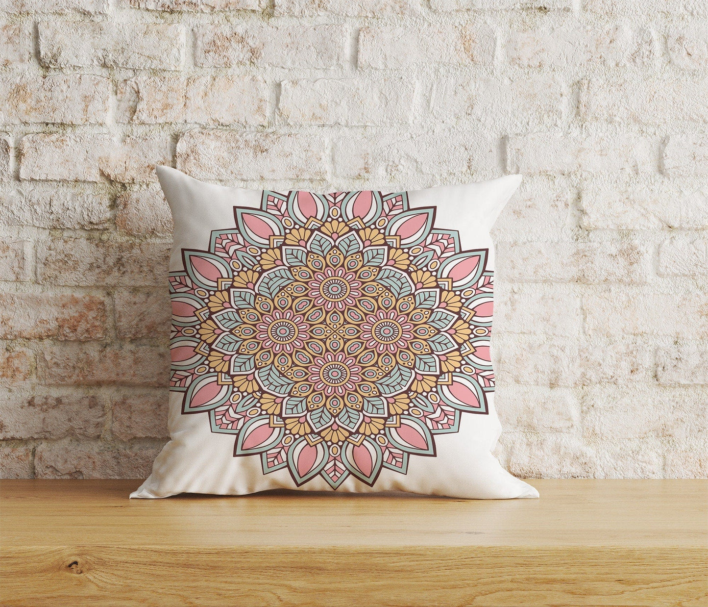 Onay Home Textile Cushion Covers 7 / 12 x 12 inch (30 x 30 cm) Double Side Indian Mandala Cushion Cover Colorful Print Pillow Covers