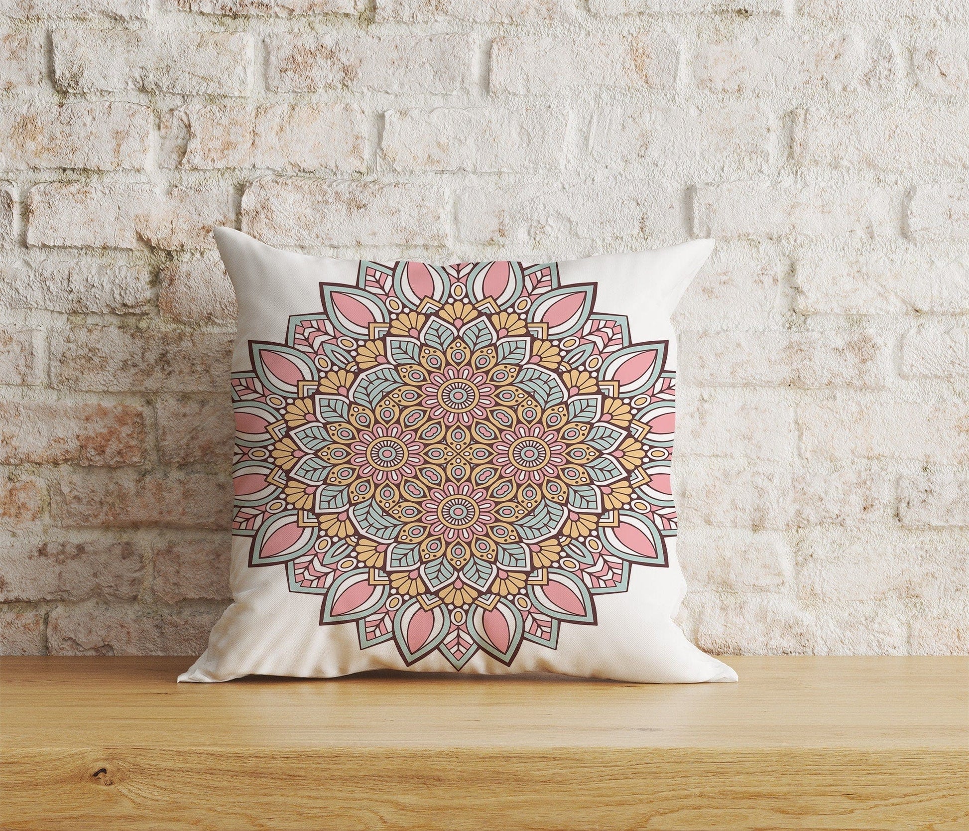 Onay Home Textile Cushion Covers 7 / 12 x 12 inch (30 x 30 cm) Double Side Indian Mandala Cushion Cover Colorful Print Pillow Covers