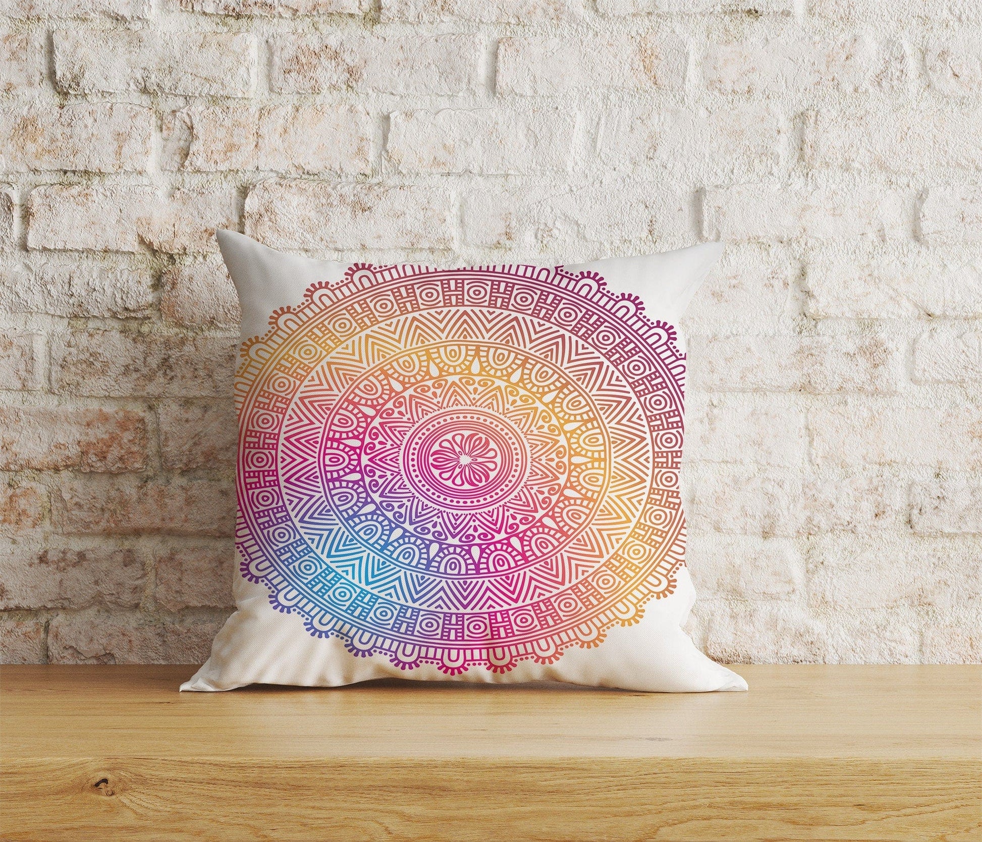 Onay Home Textile Cushion Covers 5 / 12 x 12 inch (30 x 30 cm) Double Side Indian Mandala Cushion Cover Colorful Print Pillow Covers