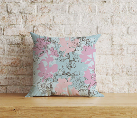 Onay Home Textile Cushion Covers 1 / 12 x 12 inch (30 x 30 cm) Double Side Japanese Sakura Cherry Blossom Cushion Cover Spring Floral